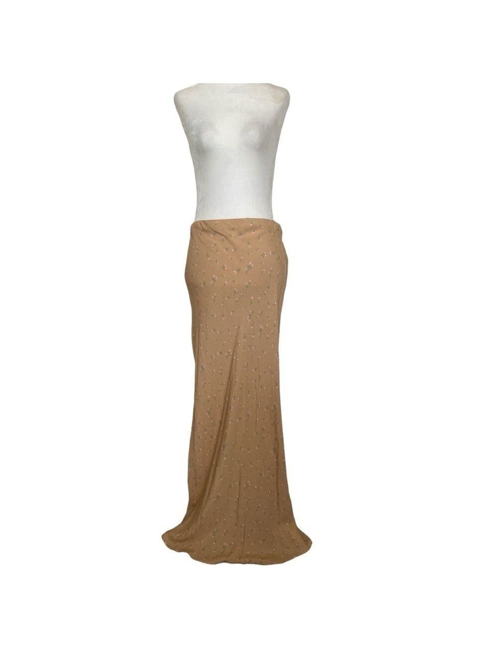 NWT wild fable light nude color floral maxi skirt